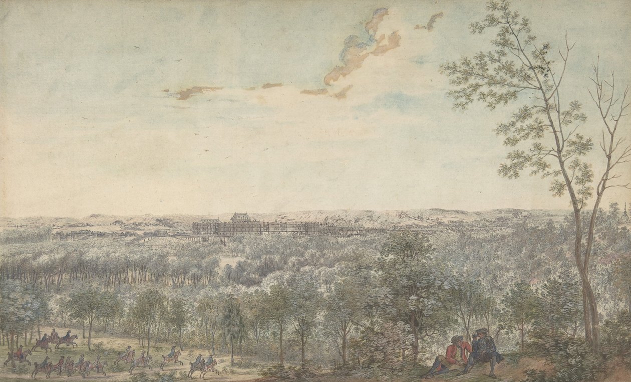 Versailles sett från sydväst, 1779. av Louis Nicolas de Lespinasse