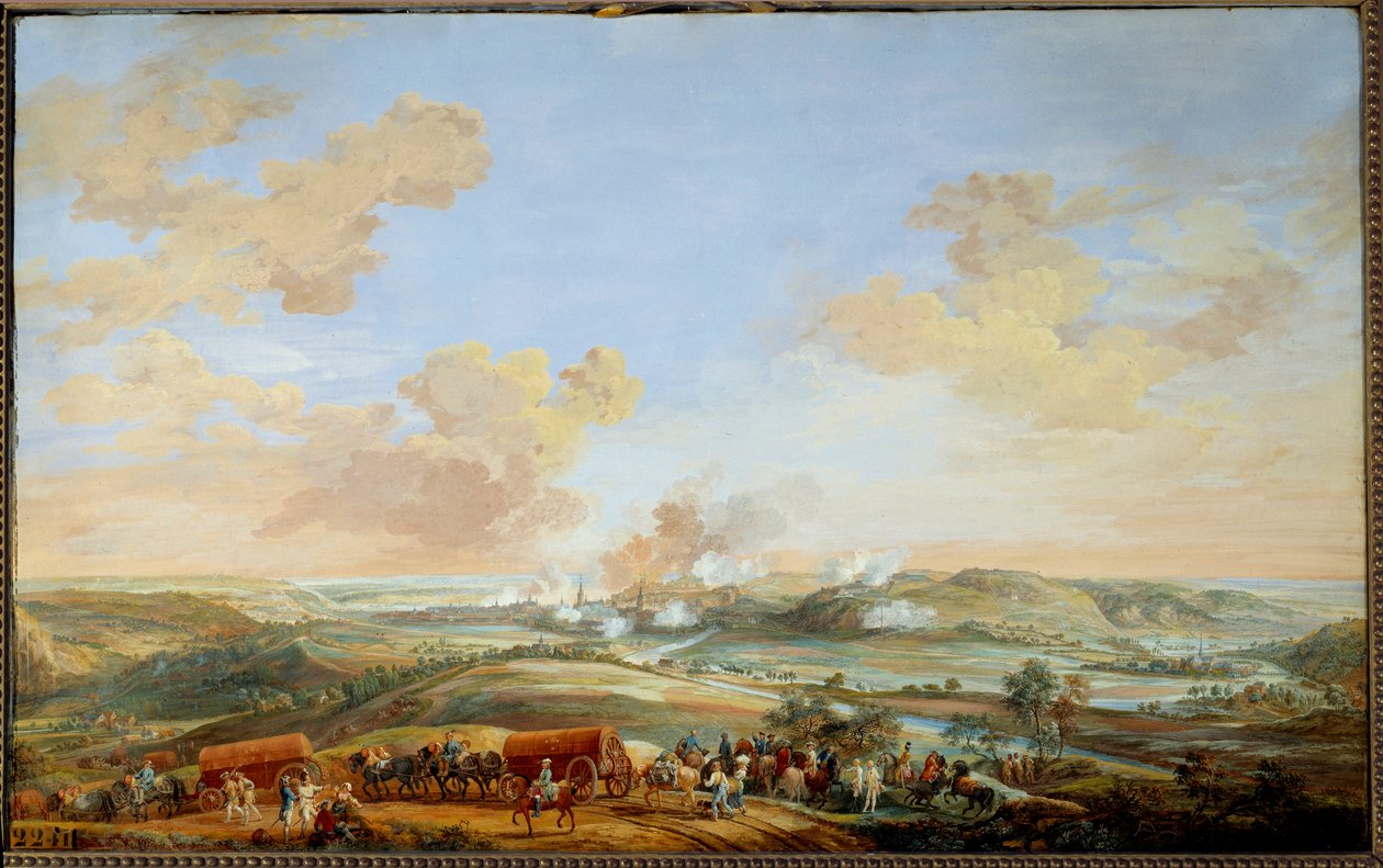 Österrikes tronföljdskriget (1741-1748): "" Belägring av slotten i Namur av greven av Clermont från 24 till 30 september 1746"" Gouache av Louis Nicolas Van Blarenberghe (1716-1794) 1782 Sön. 0,59x0,94 m Versailles, slottets museum av Louis Nicolas van Blarenberghe