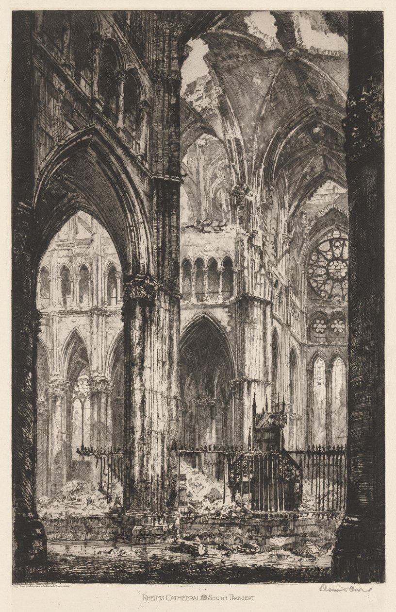 Reims katedral, södra tvärskeppet av Louis Orr