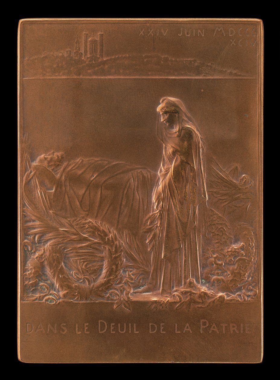 Frankrike sörjer republikens president [omvänd], 1894. av Louis Oscar Roty