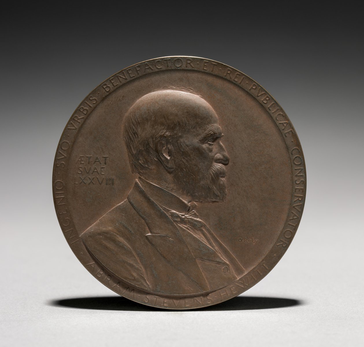Medalj: Abram Stevens Hewitt, 1875-1925. av Louis Oscar Roty