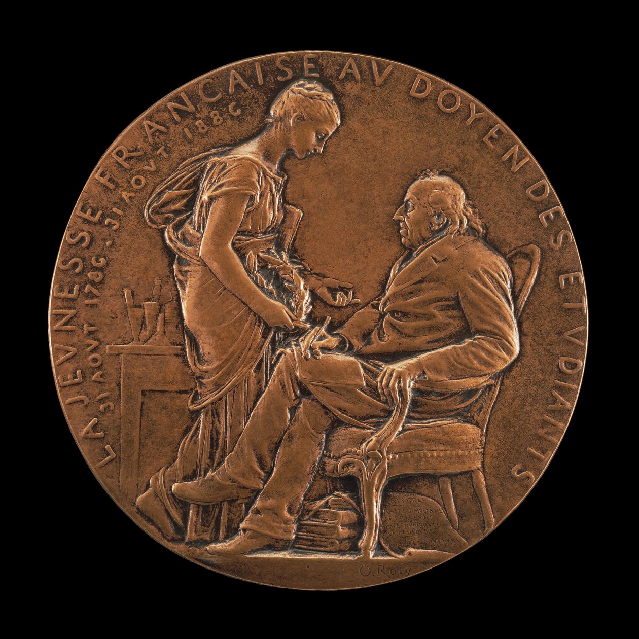 Michel-Eugène Chevreul, 1786-1889, kemist, fysiker och filosof, 1886. av Louis Oscar Roty
