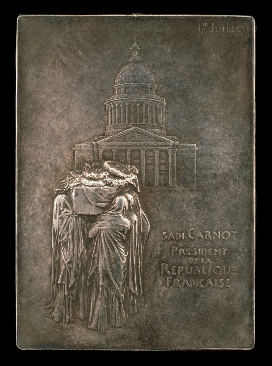 President Sadi Carnots kropp Borne to the Panthéon [framsidan], 1894. av Louis Oscar Roty