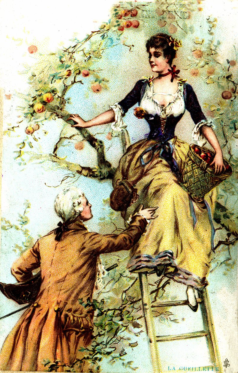Plockning: Publicitet för kakaon Blooker 1874 (tryck) av Louis Paul Pierre Dumont