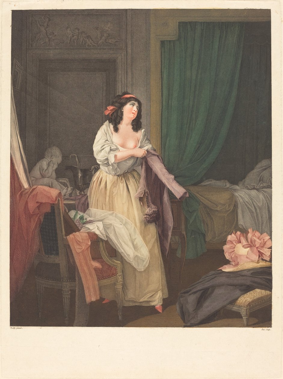 Vad finns inte där än? av Louis Petit after Louis Léopold Boilly