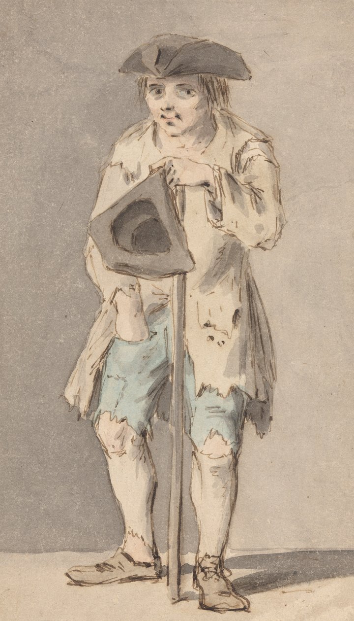 Tiggare med personal som håller Tricorn-hatt av Louis Philippe Boitard