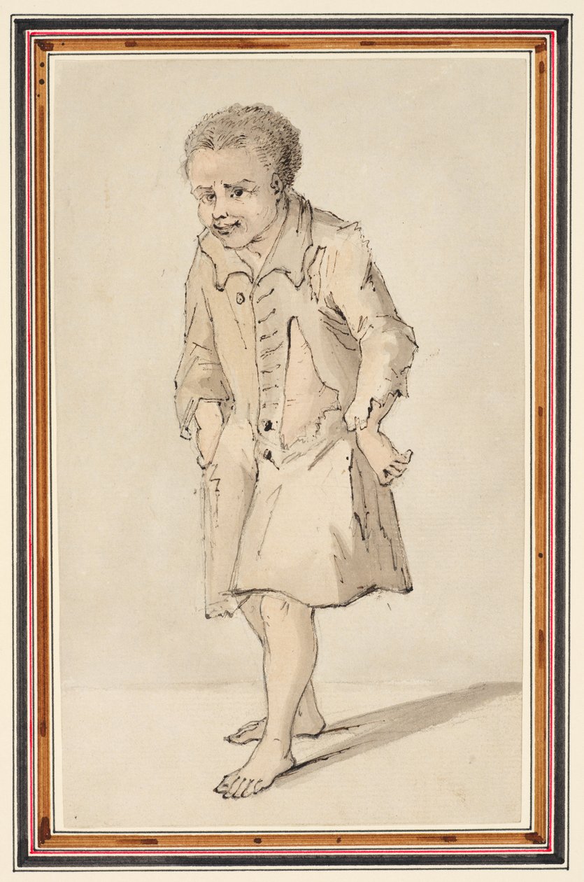 Little Cazey, ca 1747 (penna, penna & bläck & akvarell på papper) av Louis Philippe Boitard