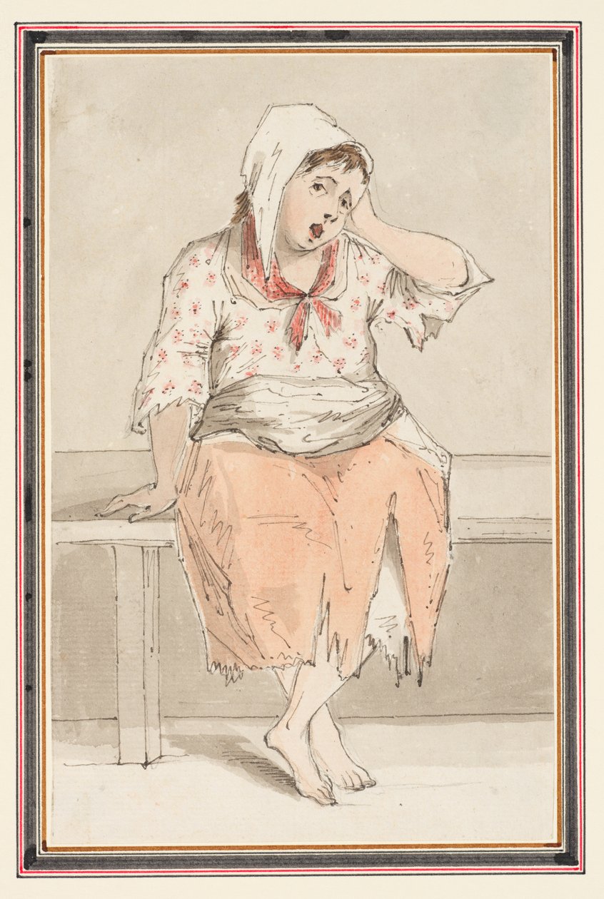 Studie av en sittande kvinna av Louis Philippe Boitard