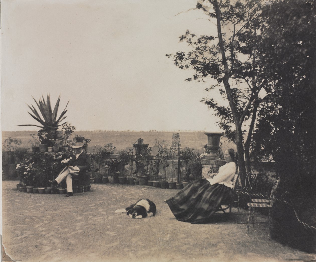 Untitled Man and Woman Relaxing, c. 1854. av Louis Pierre Theophile Dubois de Nehaut