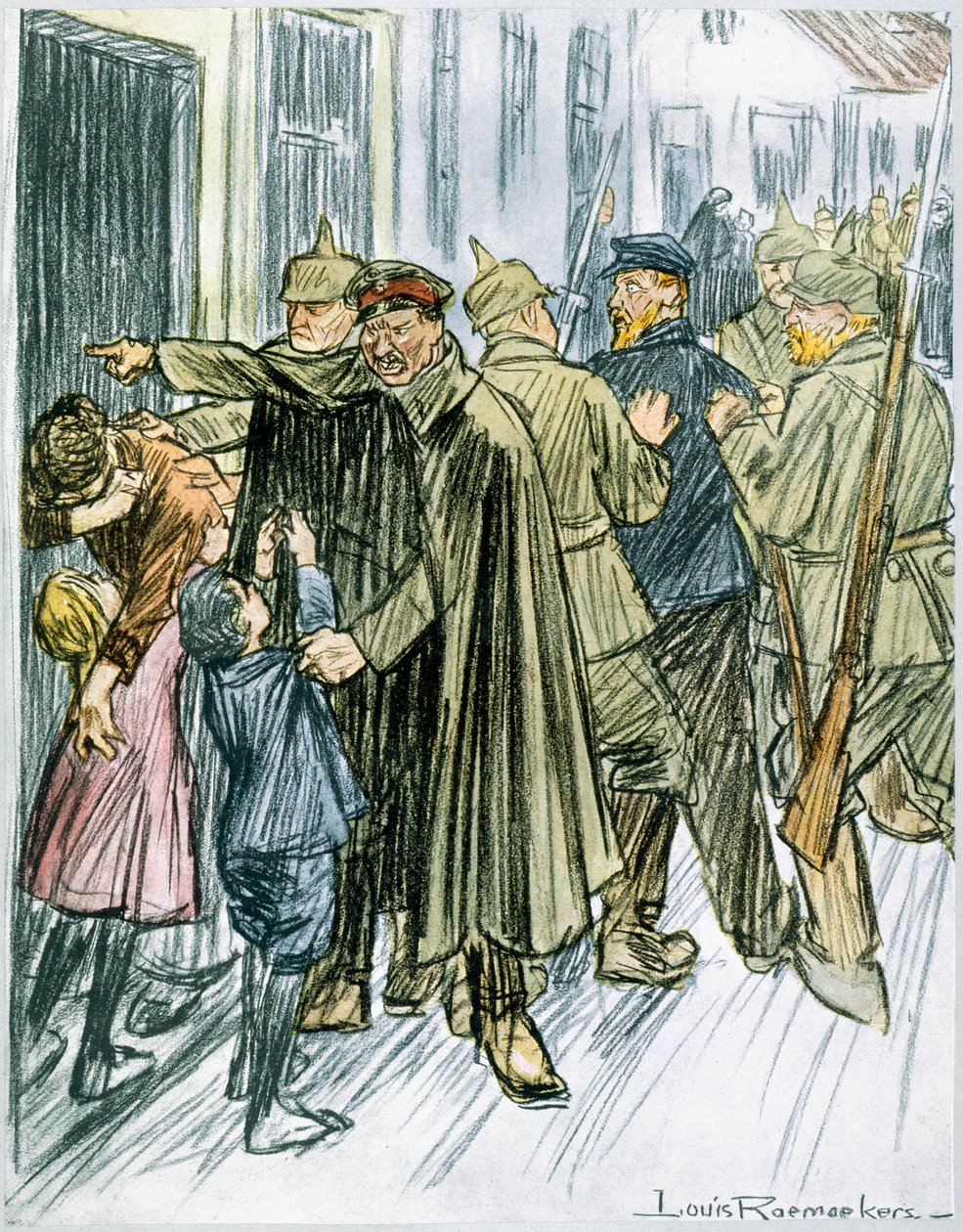 "Makar och fäder", 1916 av Louis Raemaekers