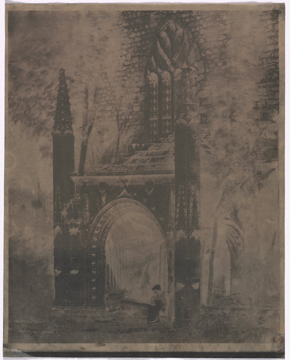 Fontänen i Notre Dame i Saint-Brieuc, Bretagne, ca. 1853. av Louis Rémy Robert