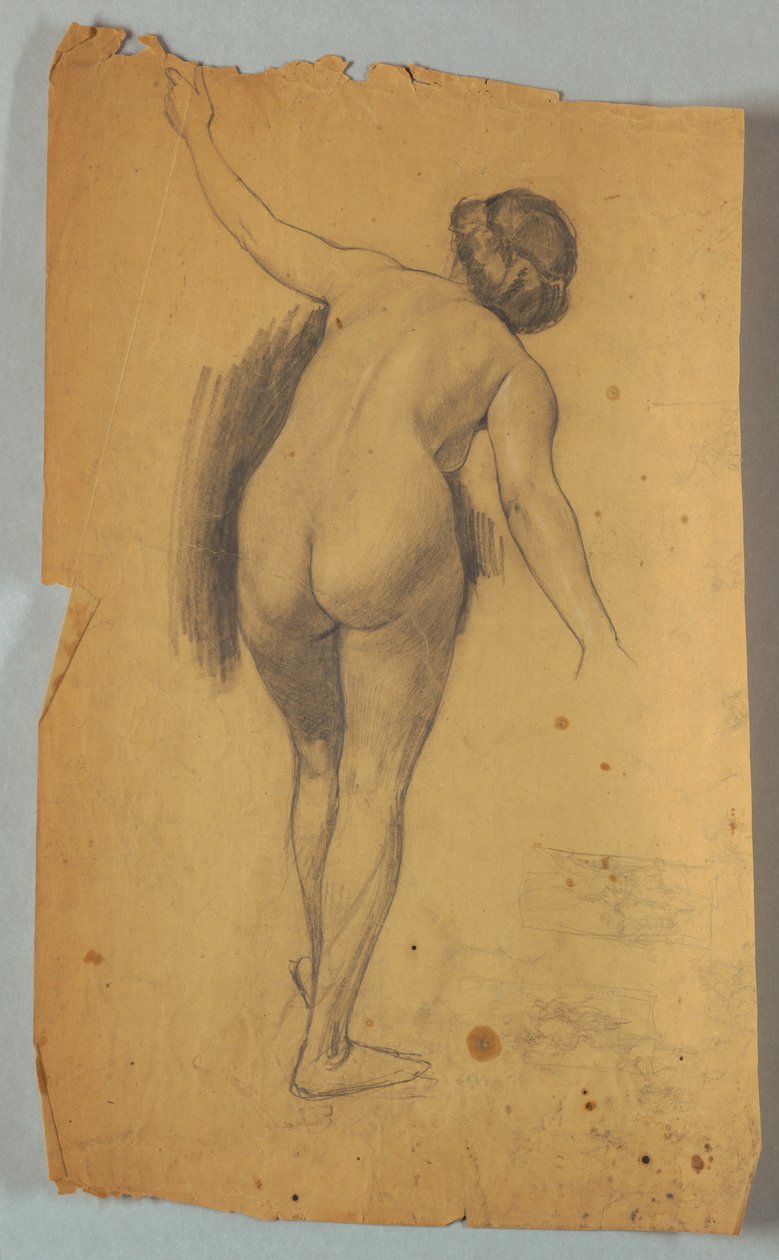 Studie av naken figur av Louis Schaettle