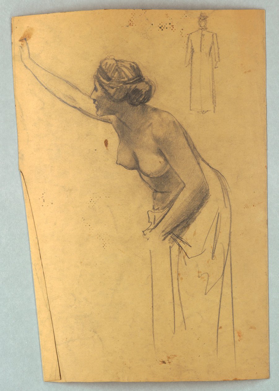 Studie av naken figur av Louis Schaettle