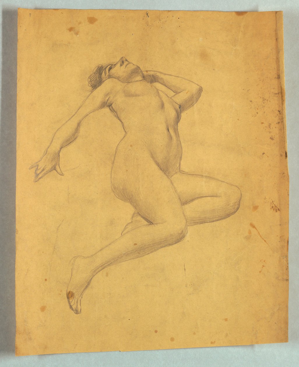 Studie av liggande nakenfigur av Louis Schaettle