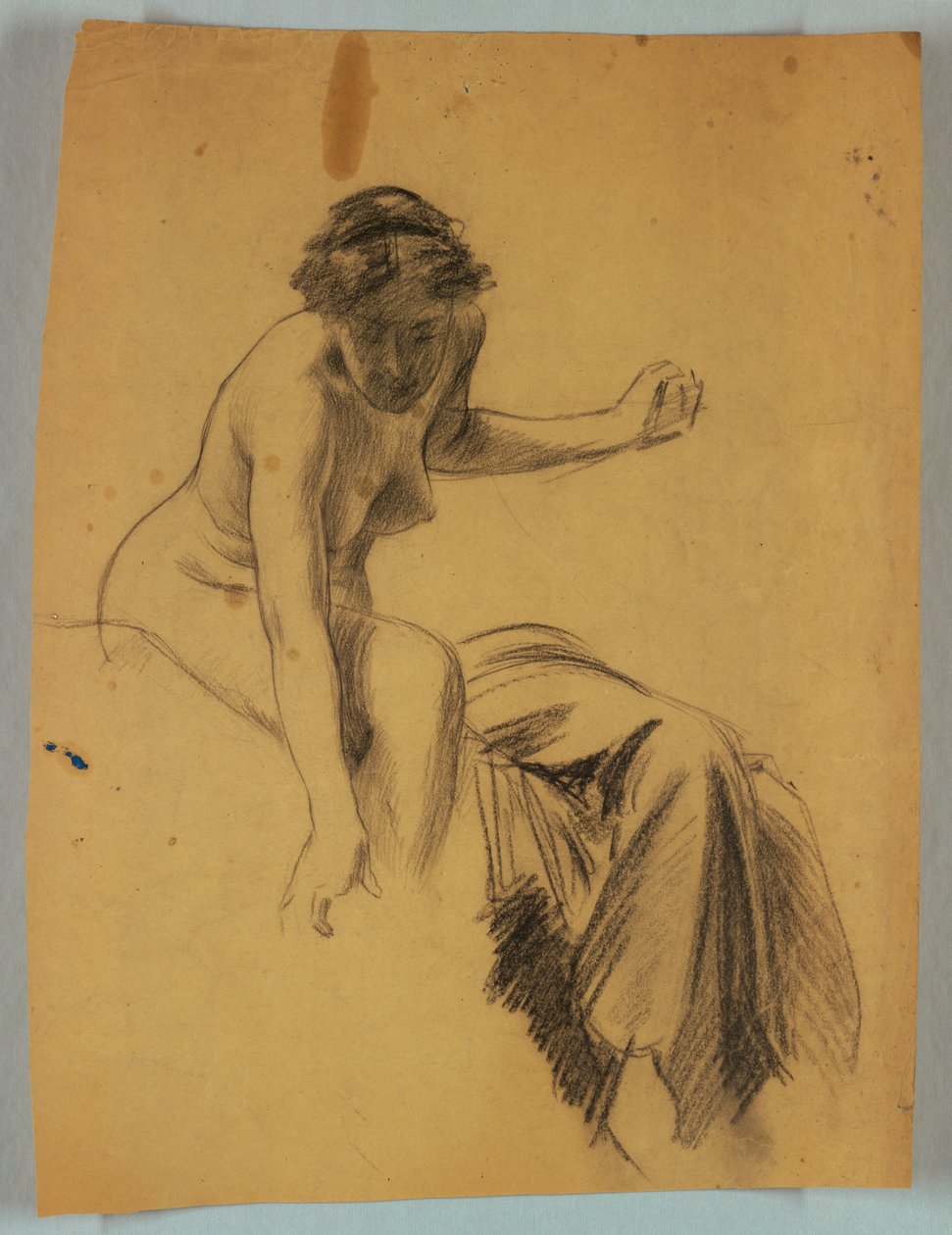Studie av sittande nakenfigur av Louis Schaettle