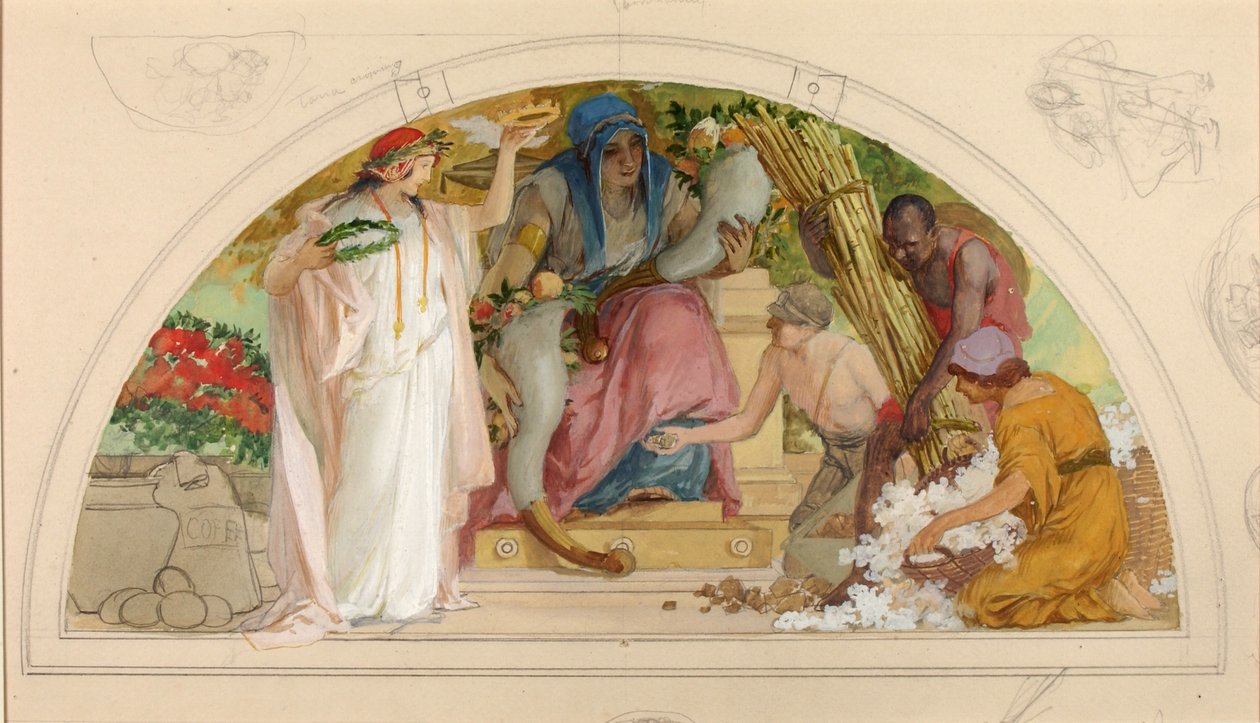 Wealth of the Soil (studie för lunette, Old Senate Office Building) av Louis Schaettle