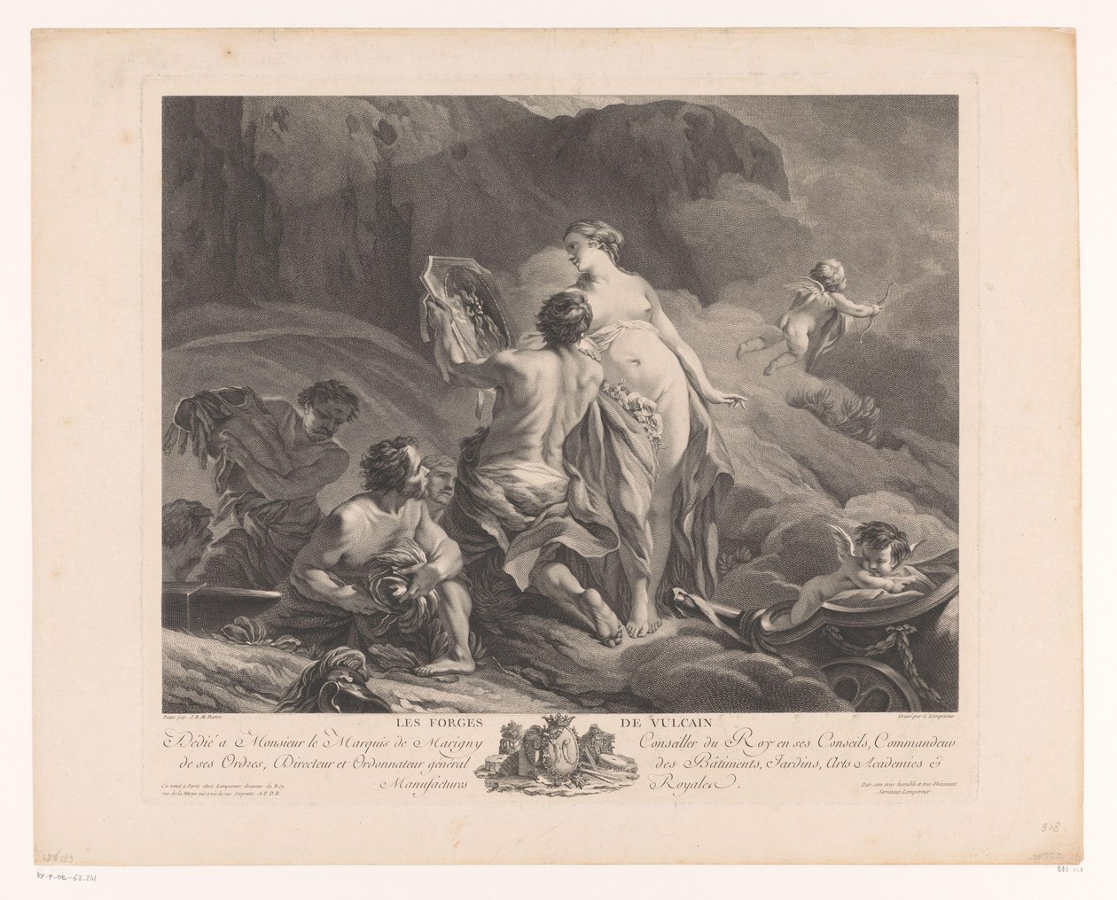 Venus och Vulcanus Les Forges de Vulcain (titel på objekt) av Louis Simon Lempereur