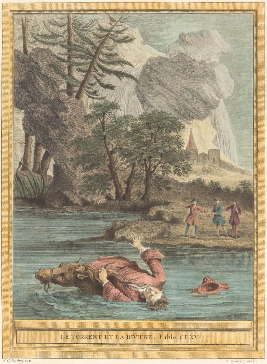 Le torrent et la riviere (Torrenten och floden) av Louis Simon Lempereur after Jean Baptiste Oudry