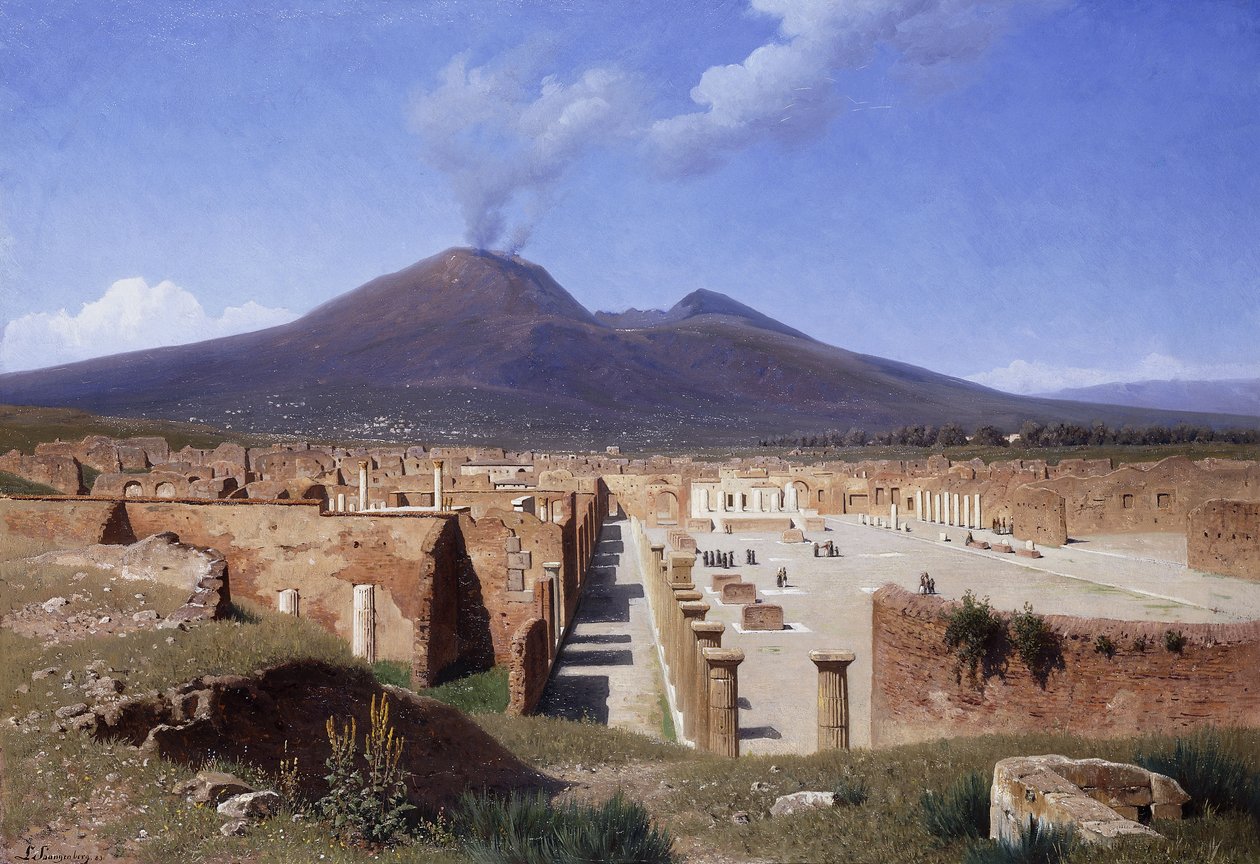 Vesuvius från Pompeji, 1883 av Louis Spangenberg