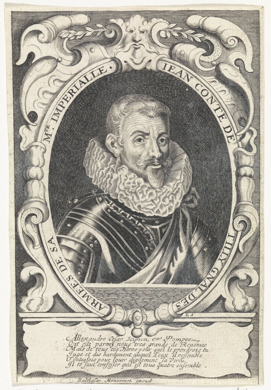 Porträtt av Johann Tserclaes, greve av Tilly av Louis Spirinx