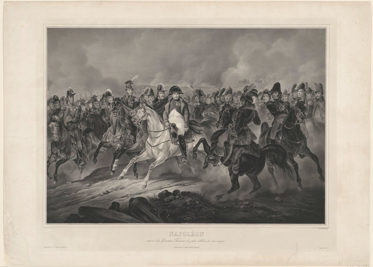 Napoleon och generaler. D. Montein sid. av Louis Stanislas Marin Lavigne