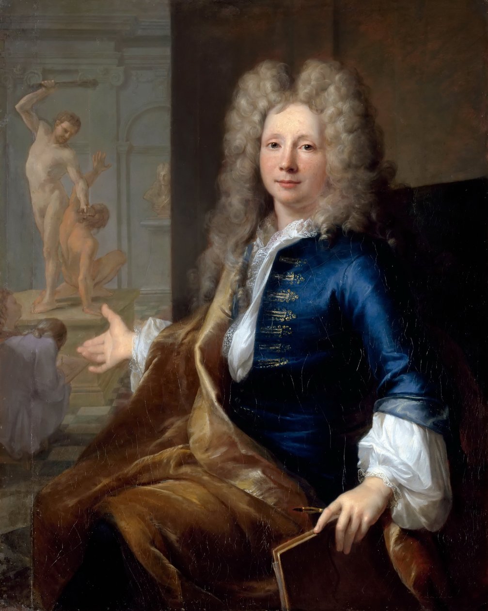 Porträtt av Louis Boullogne den yngre 1654-1733 av Louis Tocqué