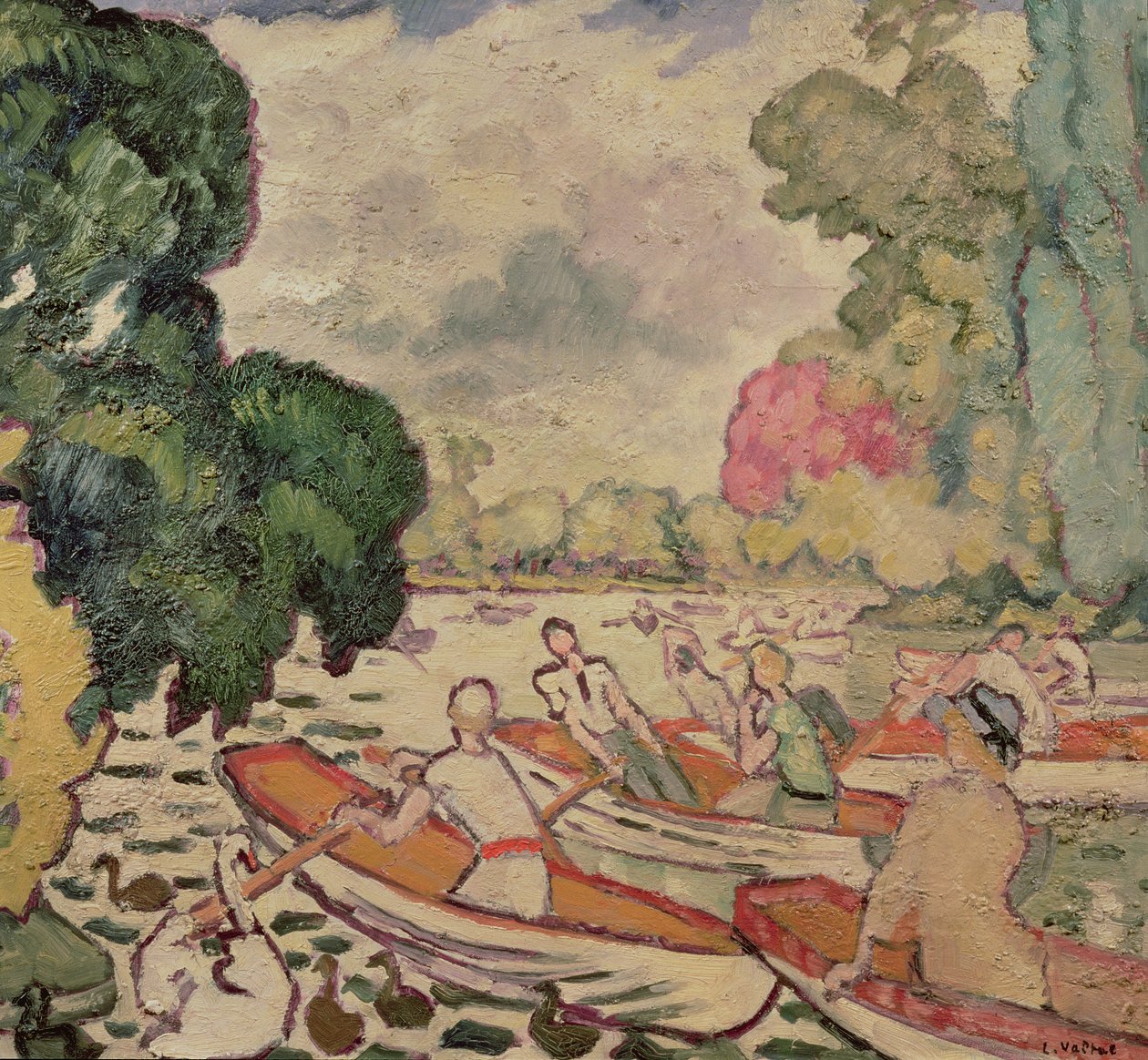 Båtar i Bois de Boulogne av Louis Valtat