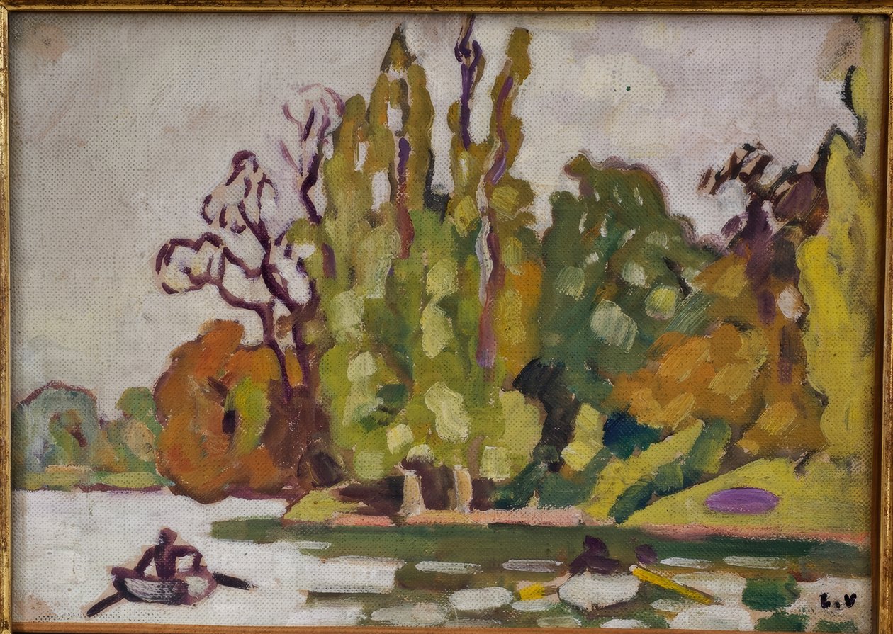 Båtar på sjön Bois de Boulogne av Louis Valtat