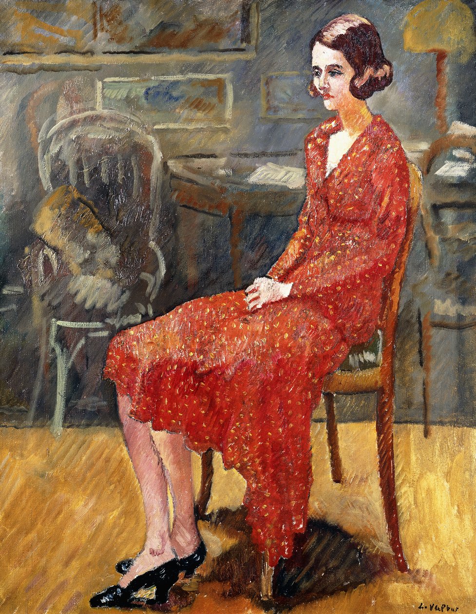 Fröken Suzanne, sittande; Miss Suzanne, sittande av Louis Valtat