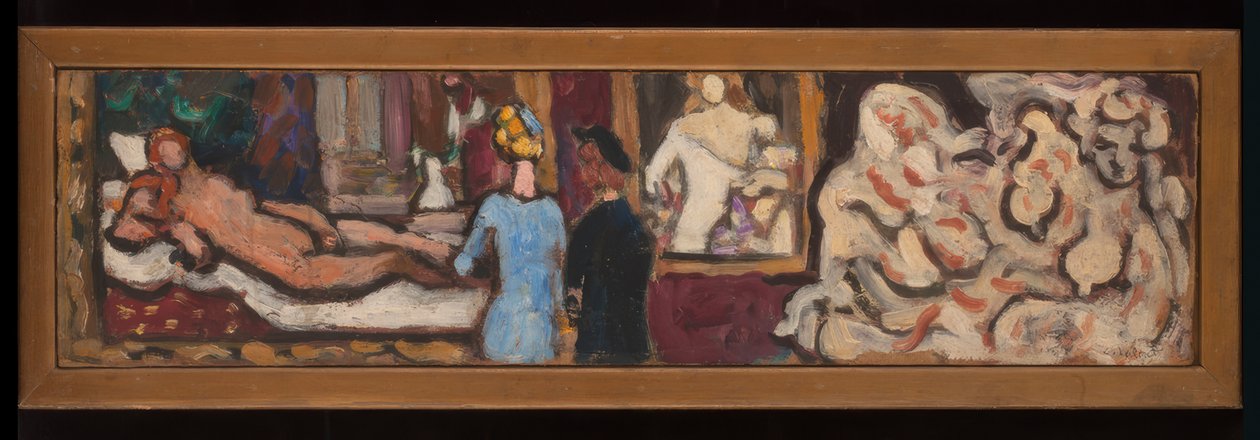 Studier av Tizians Venus från Urbino och av flora, utförda under utställningen "Italiensk konst" i Petit Palais. av Louis Valtat