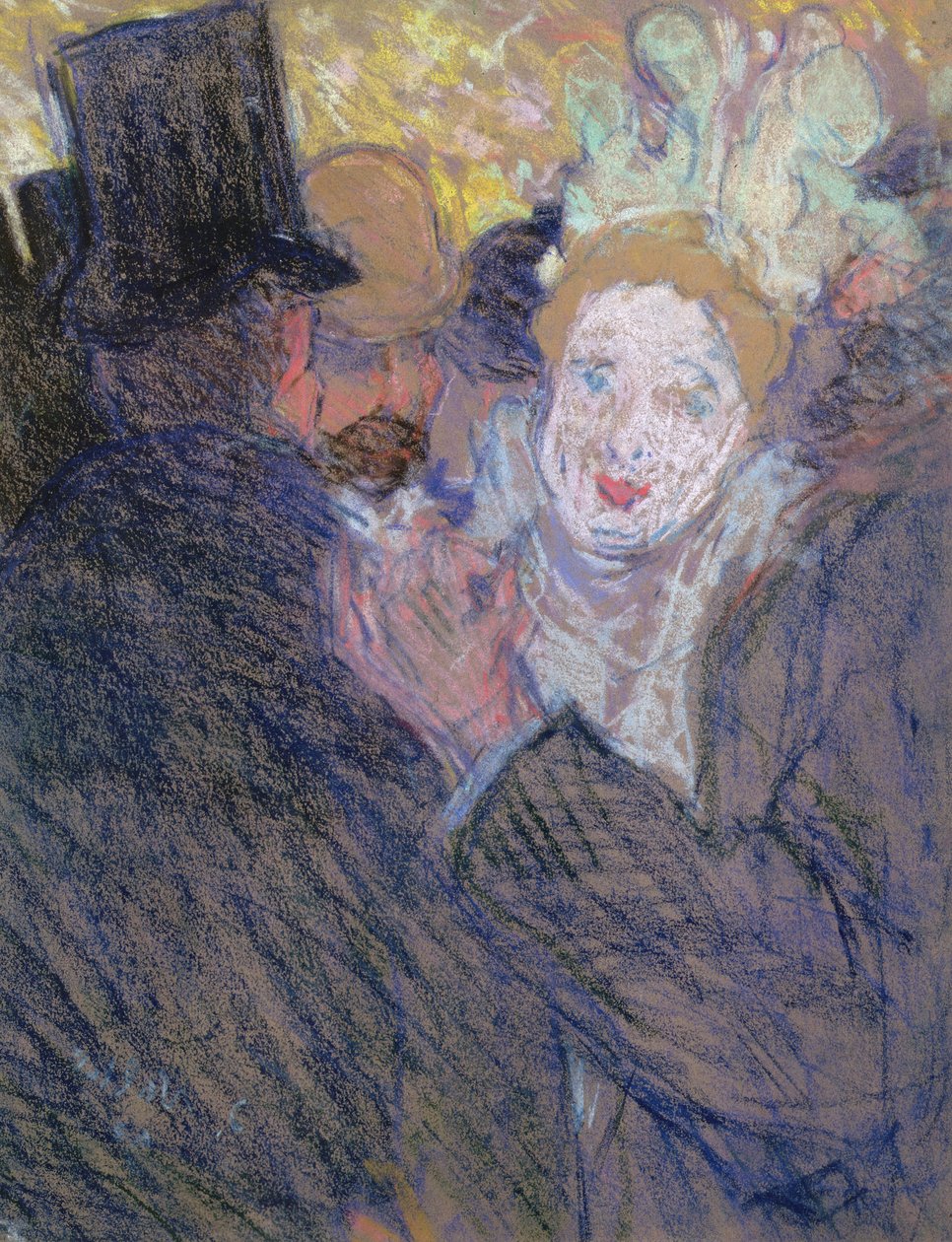 The Conversation (紙にパステル)スウェーデン語 av Louis Valtat