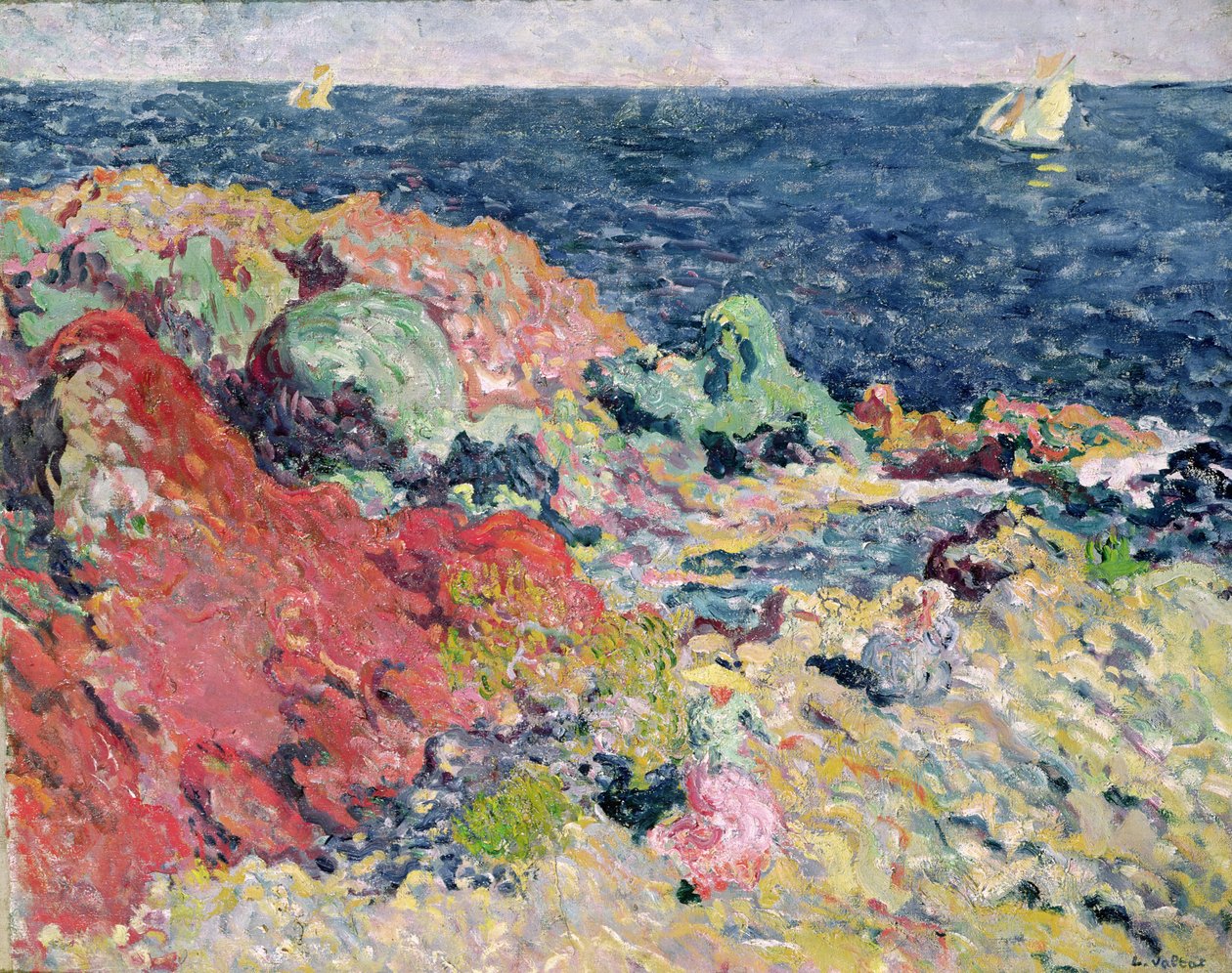 Röda klipporna vid Antheor av Louis Valtat