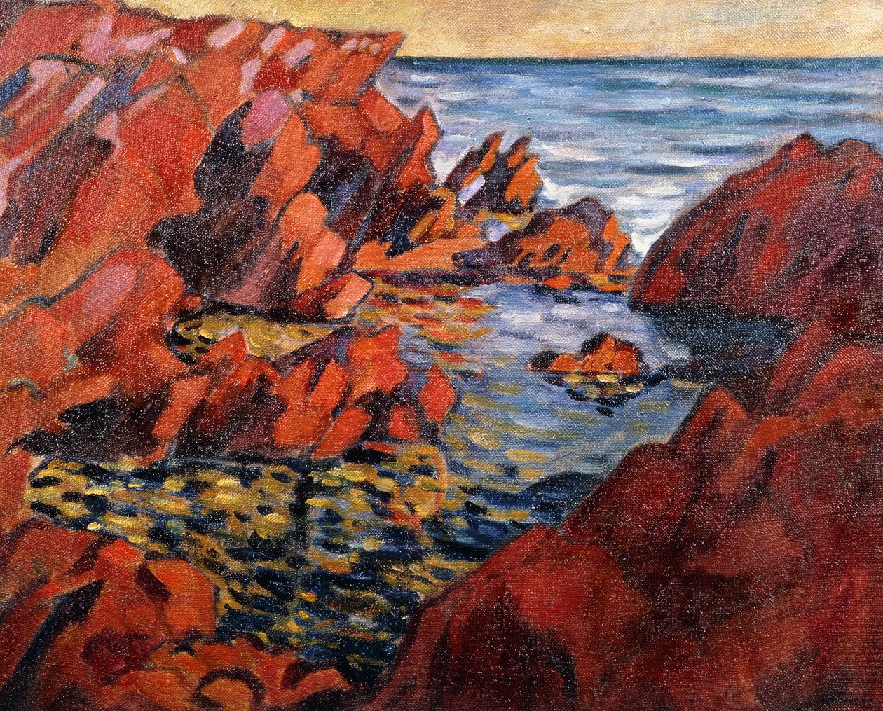 Havet borta; Röda havet, ca 1917/1918 (olja på duk) av Louis Valtat