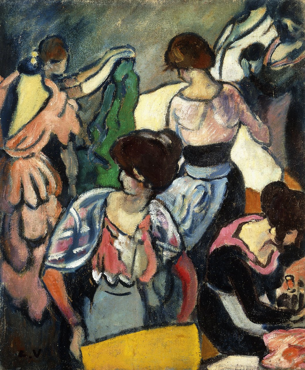 Syrummet; Le Salon de Couture, ca 1920 (olja på duk) av Louis Valtat