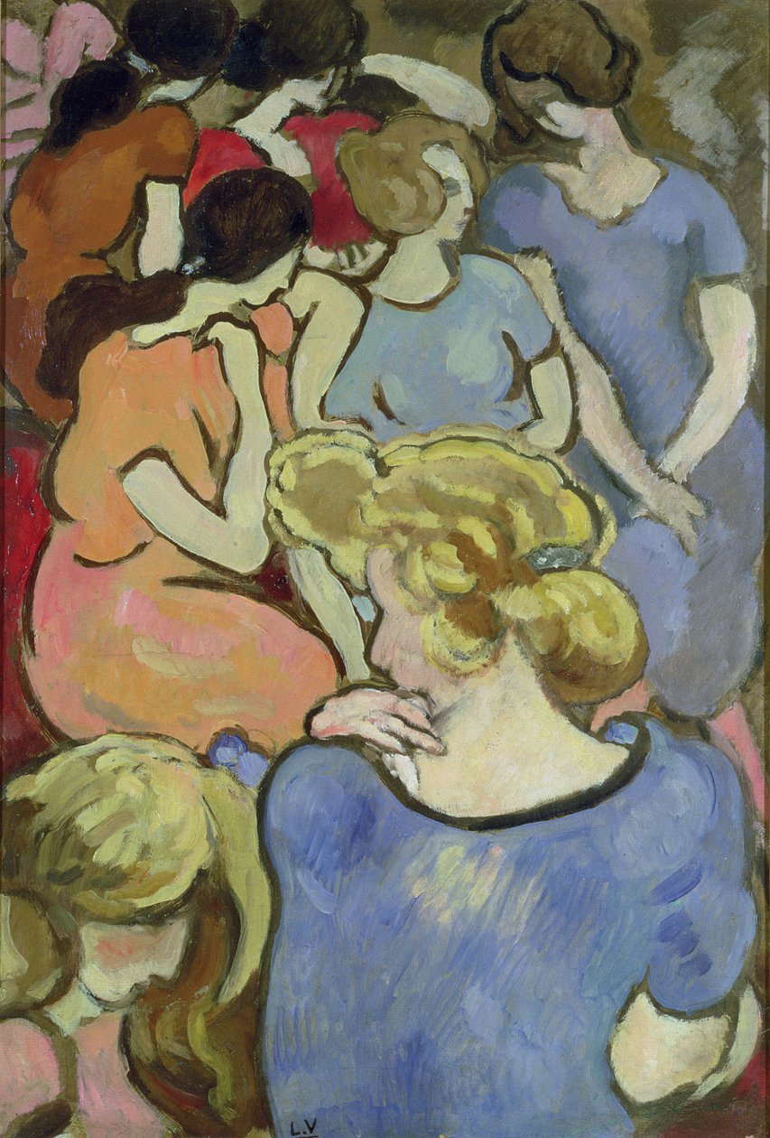 Kvinnorna (olja på papper på panelen) av Louis Valtat