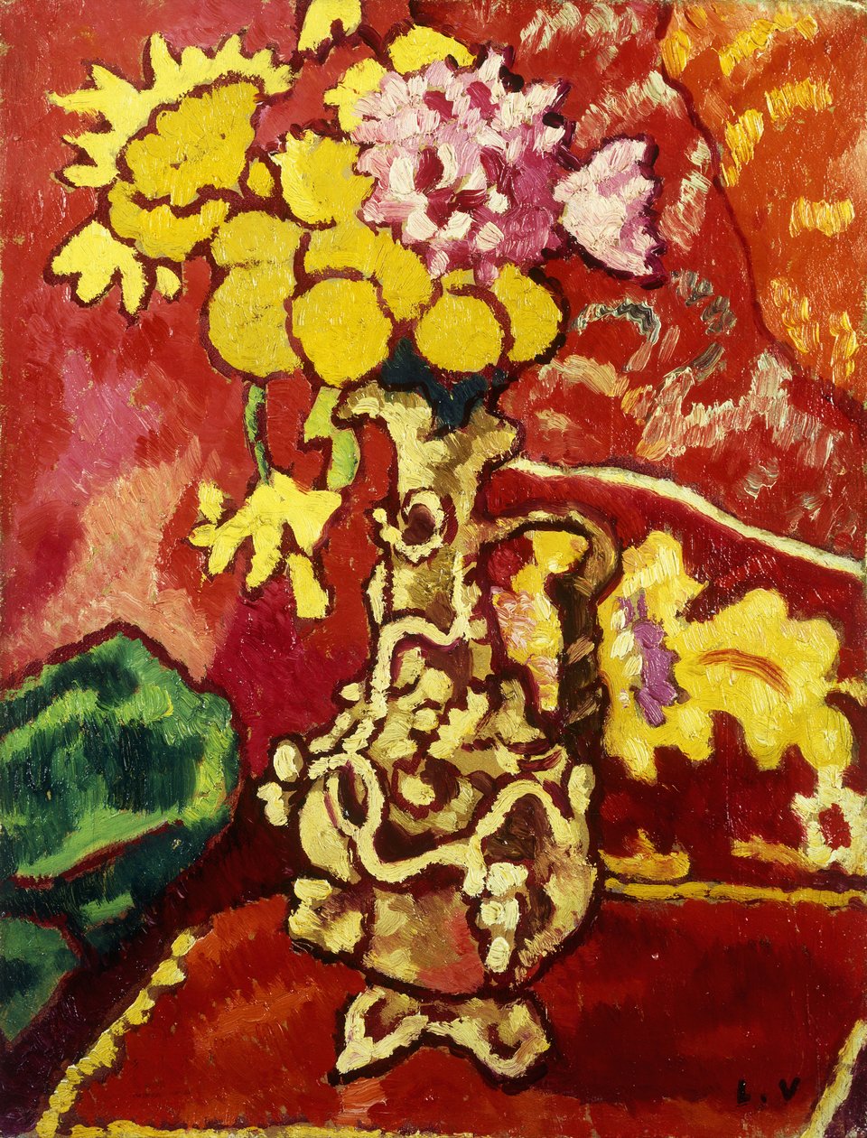 Vas med blommor av Louis Valtat