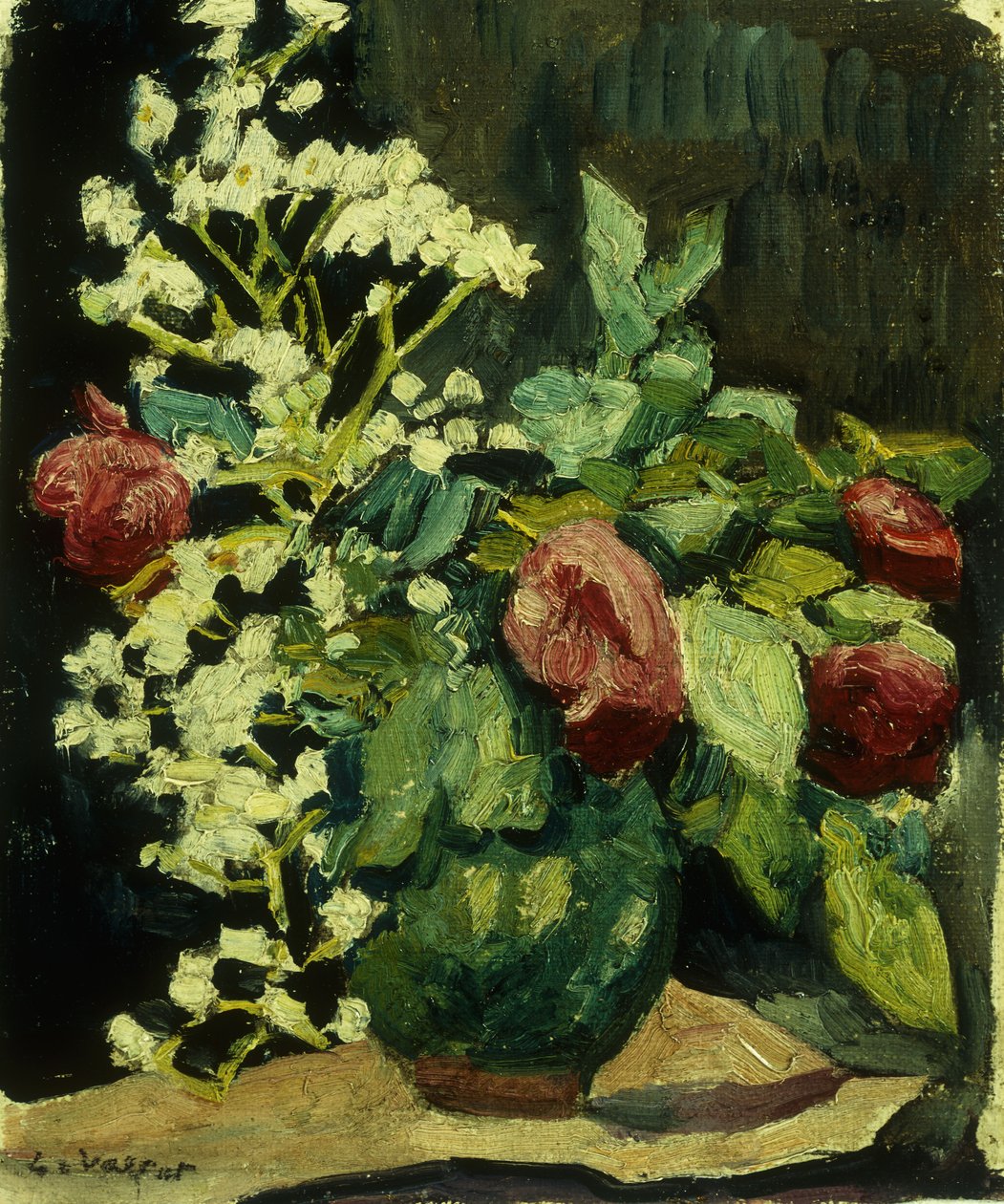 vas med rosor av Louis Valtat