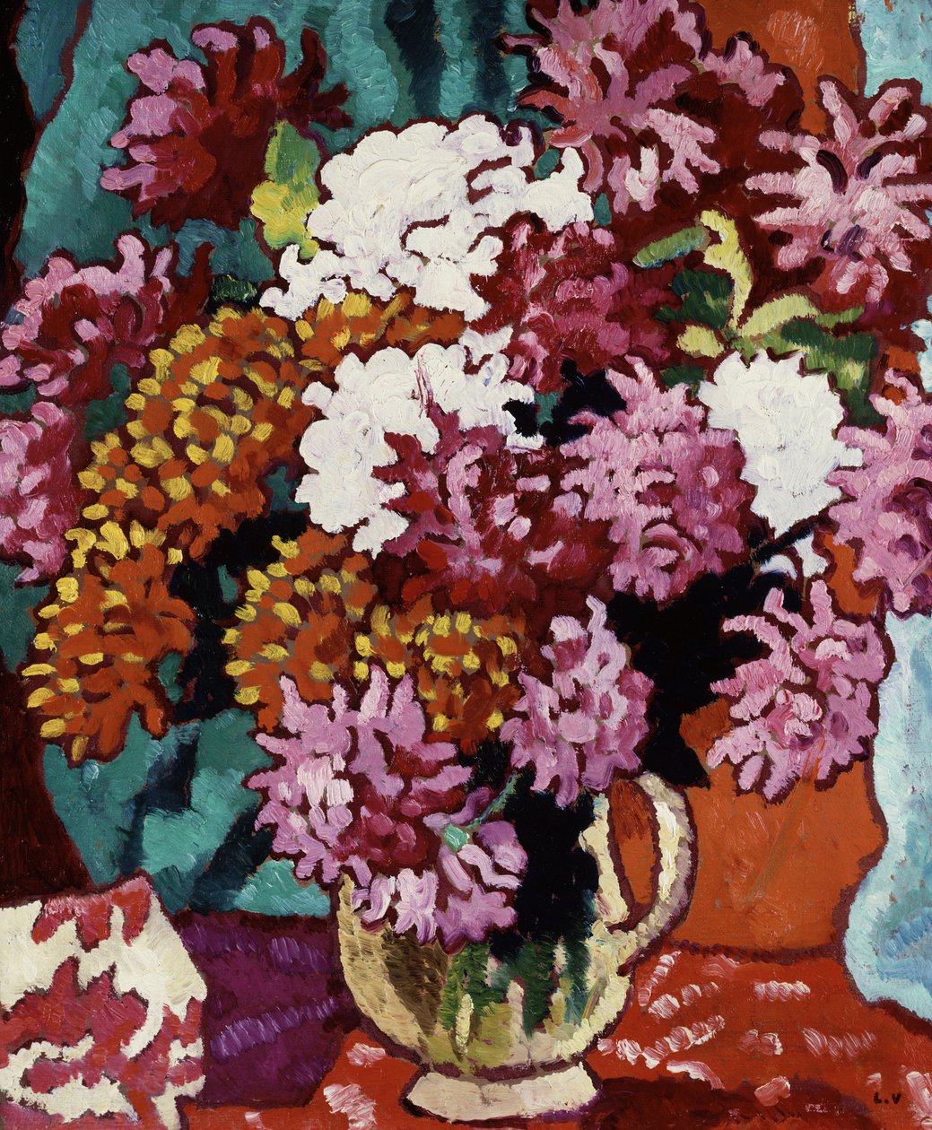 Vas av Dahlior av Louis Valtat
