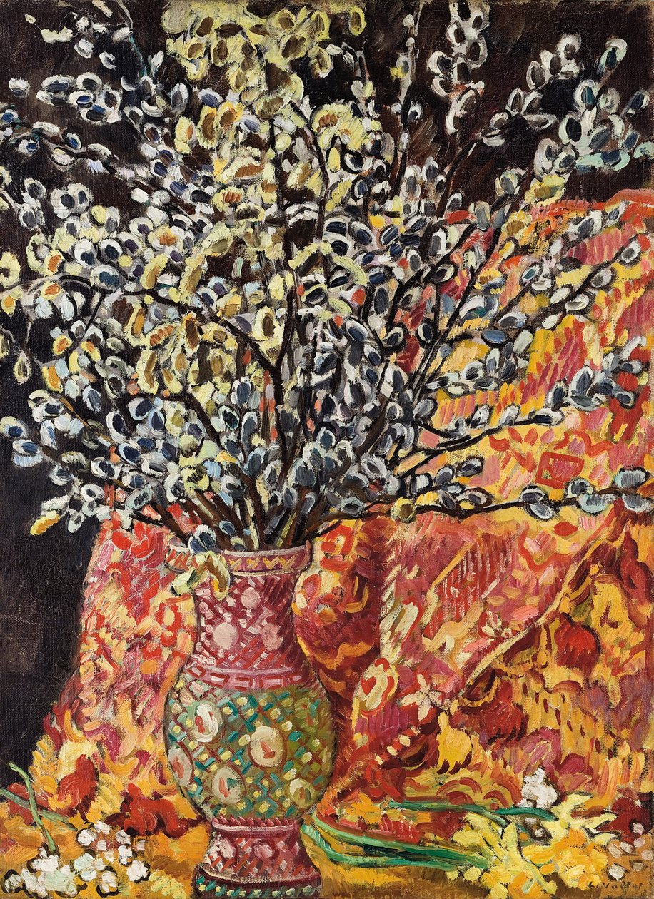Vas med blommor (olja på duk) av Louis Valtat