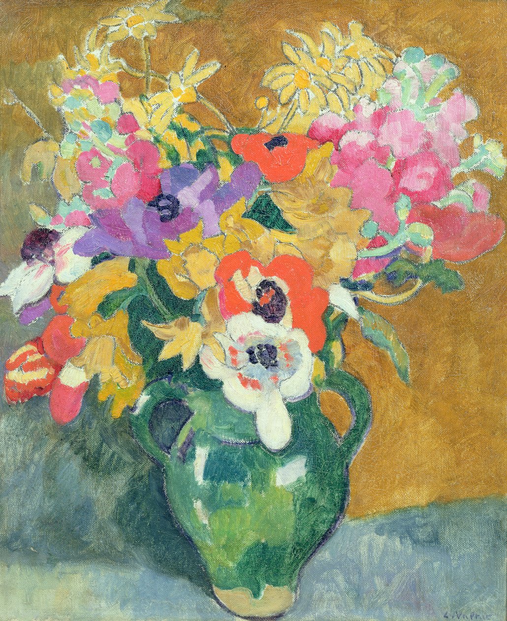 Vas med blommor, ca 1925 (olja på duk) av Louis Valtat