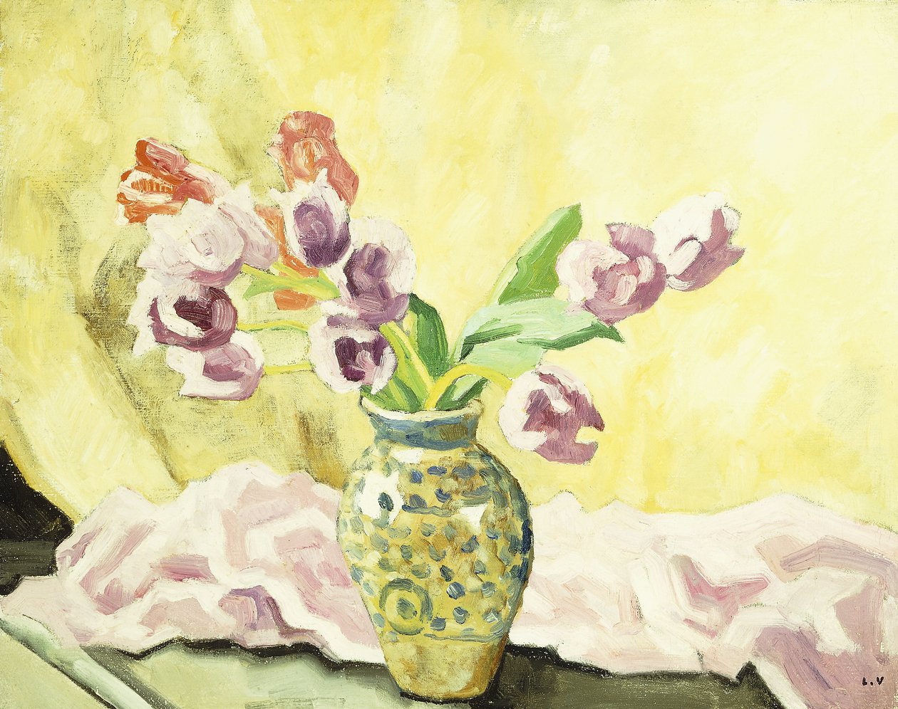 Vas med tulpaner; vas med tulpaner av Louis Valtat