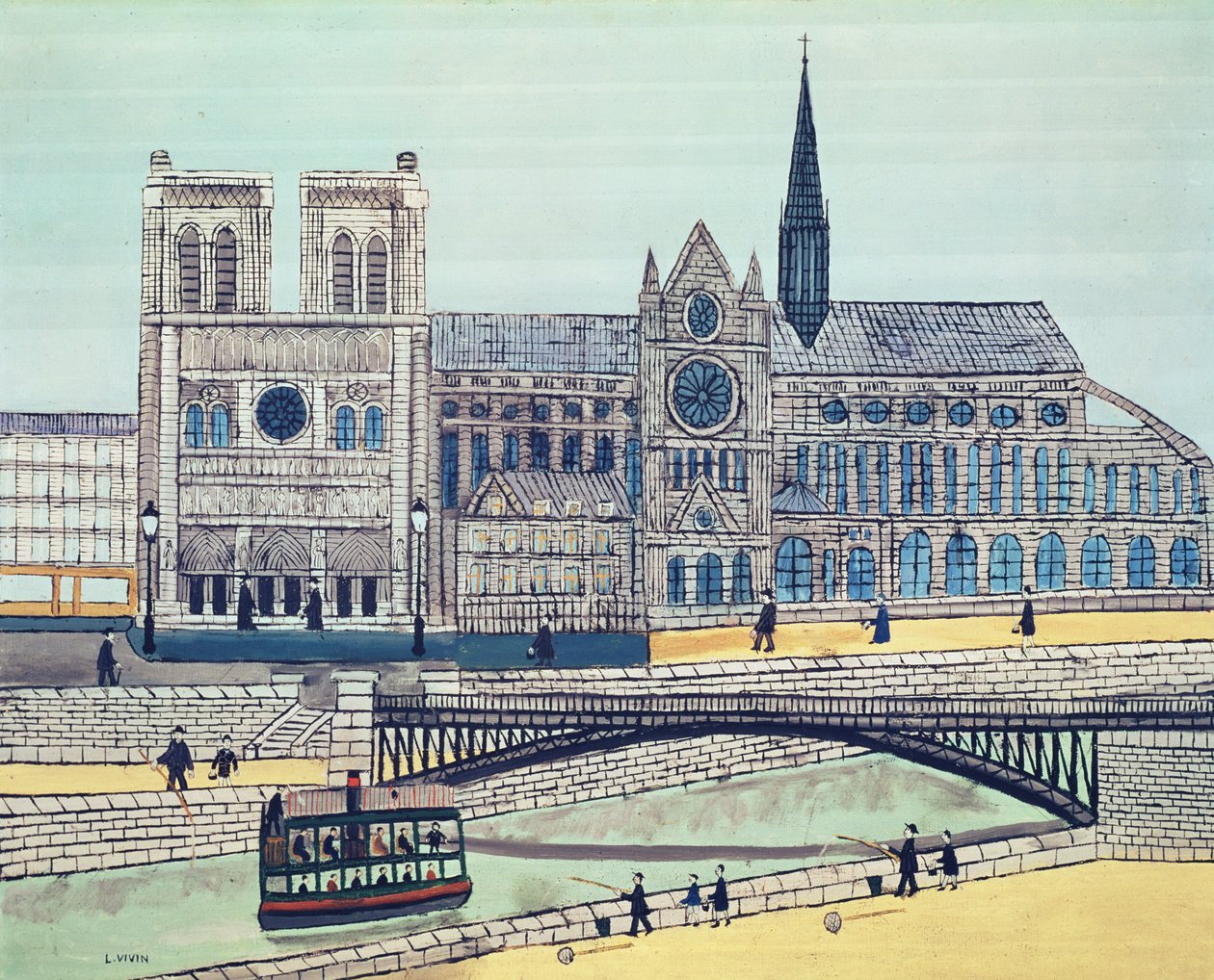 Notre-Dame (södra sidan), c.1933 av Louis Vivin