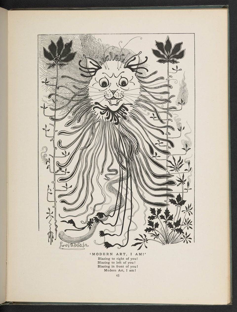 Jag är modern konst jag är, från s.45, Louis Wain Annual av Louis Wain