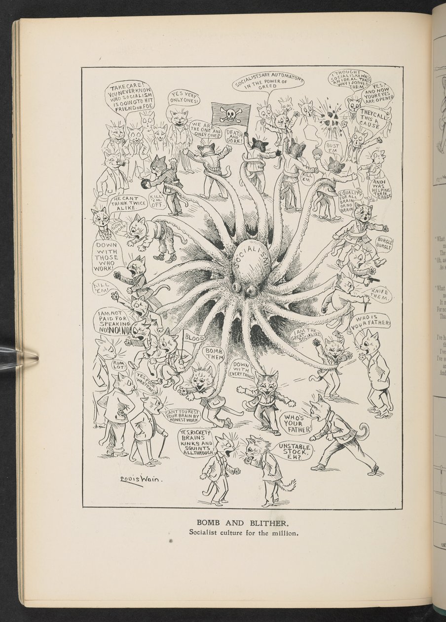 Socialism, från s.46, Louis Wain Årlig av Louis Wain