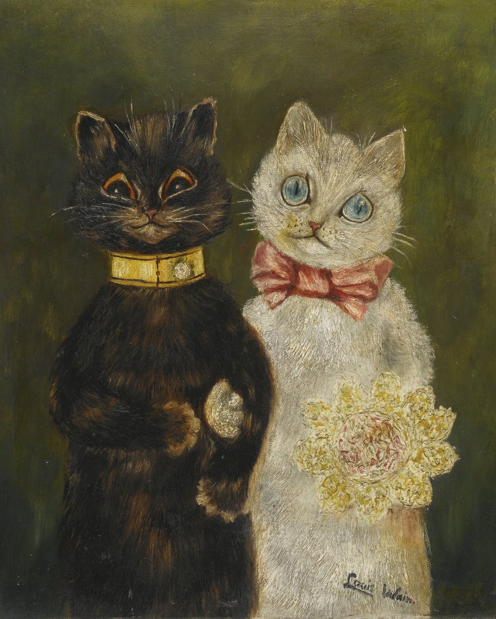 Bruden och brudgummen av Louis Wain