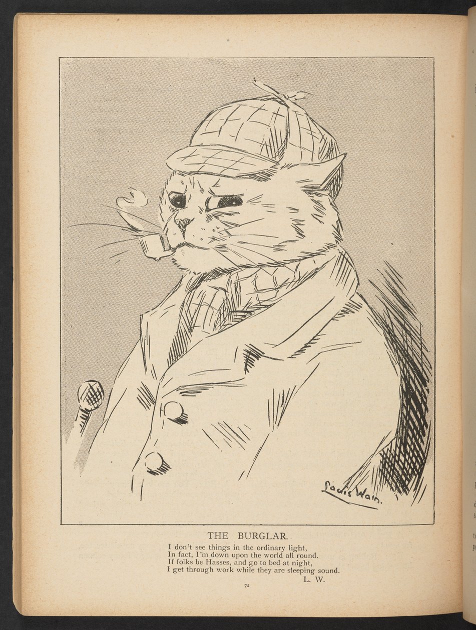 The Burglar, från s. 72, Louis Wain Annual av Louis Wain