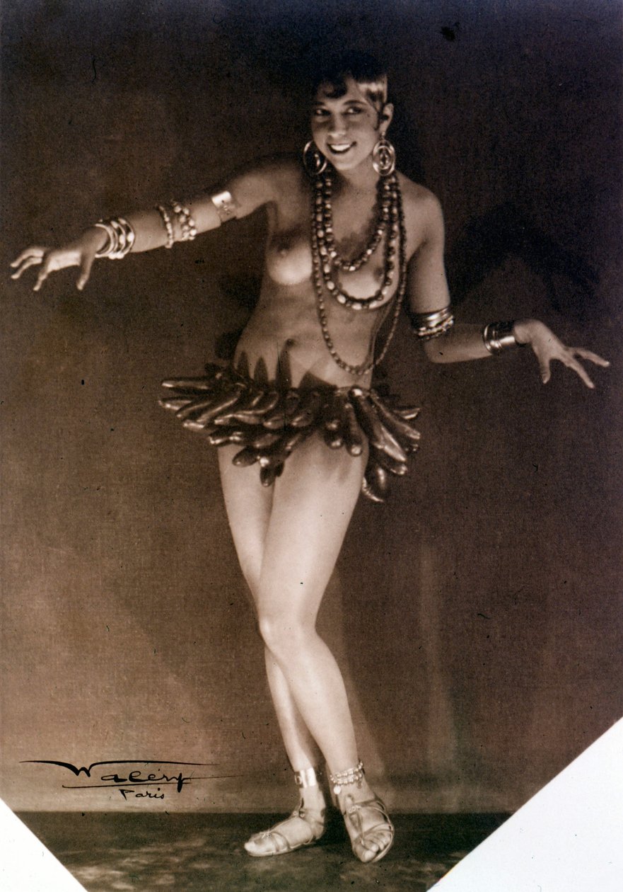 Josephine Baker och bananer. 1920-talet. Fotografi av Lucien Walery (1863-1935). av Louis Walery
