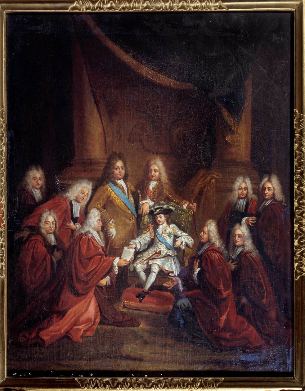 Kung Ludvig XV (1710-1774) barn som beviljade adelsbrev till stadsförsamlingen 1716 Målning av Louis Boullogne Jeune (1654-1733) 1716 sön. 0,66x0,55 m Paris, Musee Carnavalet av Louis de Boullogne