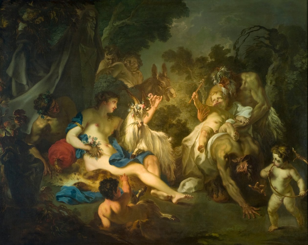 The Infancy of Bacchus, c.1700-10 (olja på duk) av Louis de Boullogne