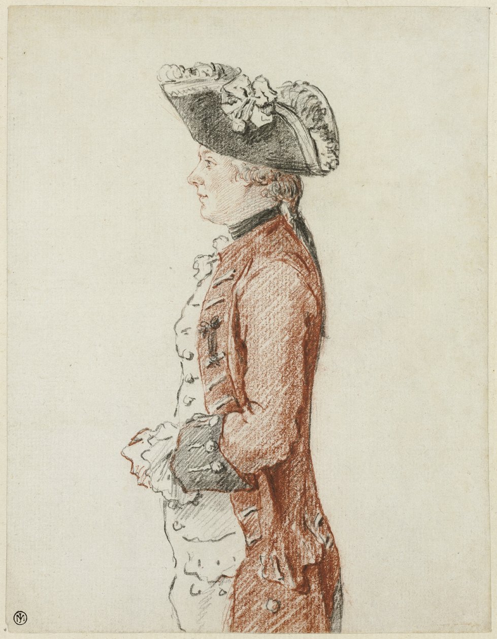 Porträtt av Chevalier de Lézay av Louis de Carmontelle